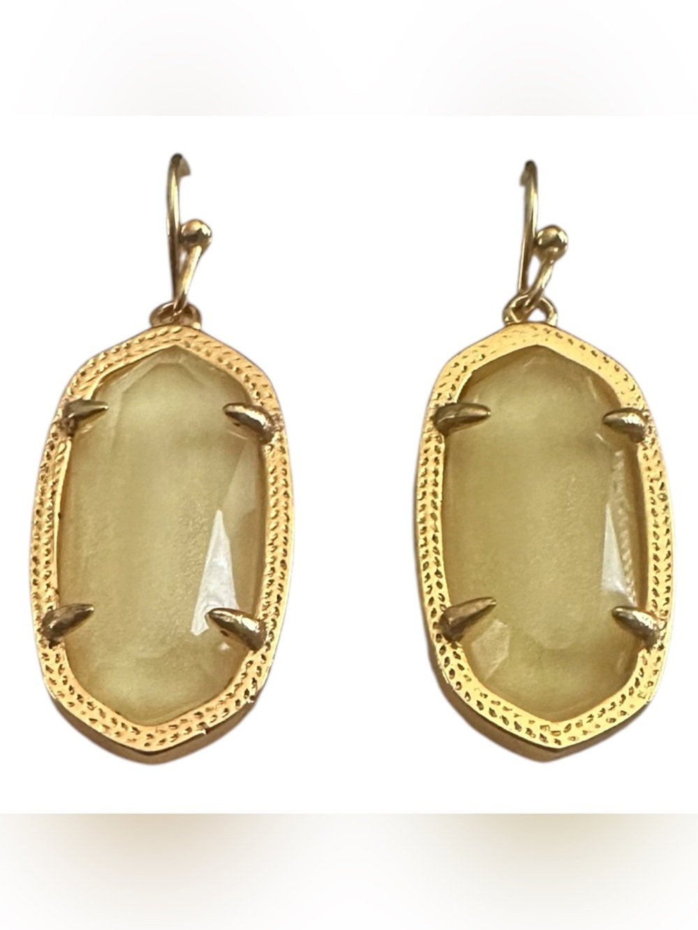 Gold-Tone Gem Drop Earrings